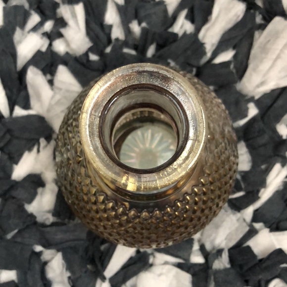 Sunset Luster Iridescent Textured Diamond Pattern Glass Vase Decorative Accent - Picture 7 of 9